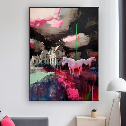 Handcrafted Modern Scenery Painting Wall Art For Homedecor MDS1049