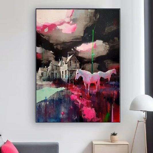 Handcrafted Modern Scenery Painting Wall Art For Homedecor MDS1049