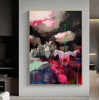 Handcrafted Modern Scenery Painting Wall Art For Homedecor MDS1049