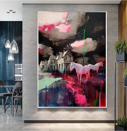 Handcrafted Modern Scenery Painting Wall Art For Homedecor MDS1049