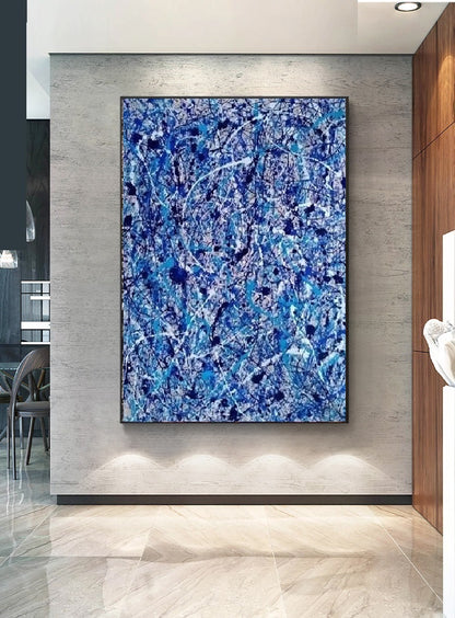 Handcrafted Abstract Painting Pollock Style Wall  Art For Homedecor PLK1018