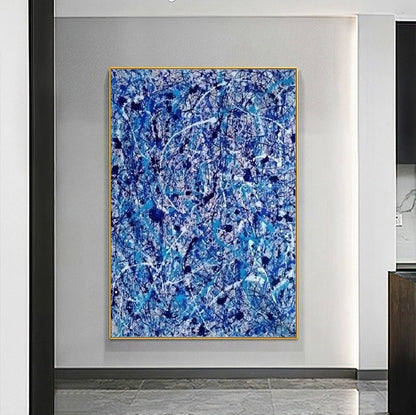 Handcrafted Abstract Painting Pollock Style Wall  Art For Homedecor PLK1018