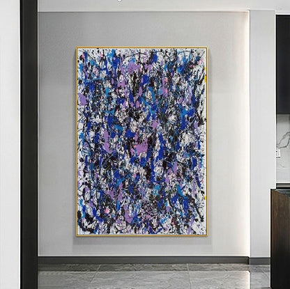 Handcrafted Abstract Painting Pollock Style Wall  Art For Homedecor PLK1019