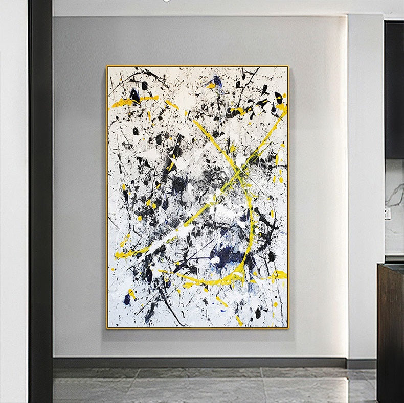 Handcrafted Abstract Painting Pollock Style Wall  Art For Homedecor PLK1022