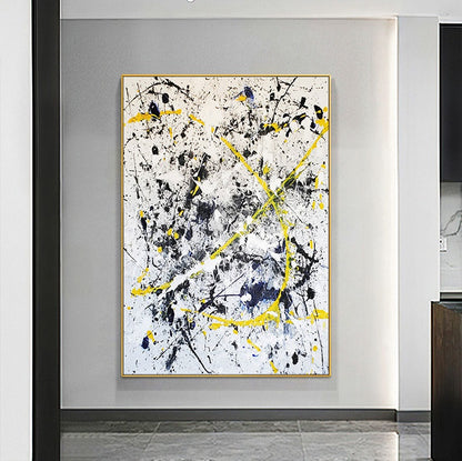 Handcrafted Abstract Painting Pollock Style Wall  Art For Homedecor PLK1022