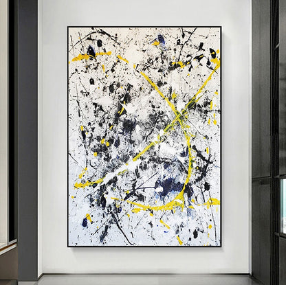 Handcrafted Abstract Painting Pollock Style Wall  Art For Homedecor PLK1022
