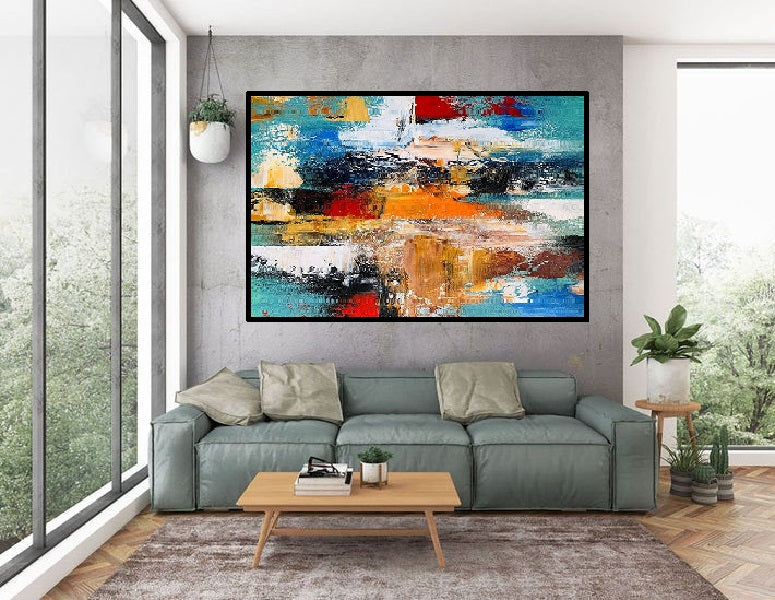 Handcrafted Abstract Painting Fine Art For Homedecor MA1213