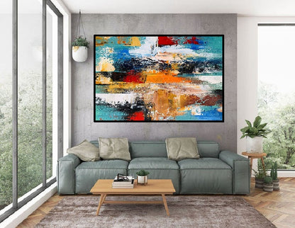 Handcrafted Abstract Painting Fine Art For Homedecor MA1213