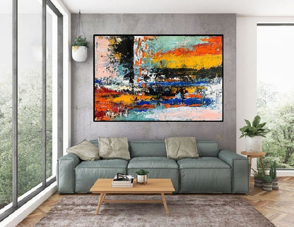 Handcrafted Abstract Painting Fine Art For Homedecor MA1214
